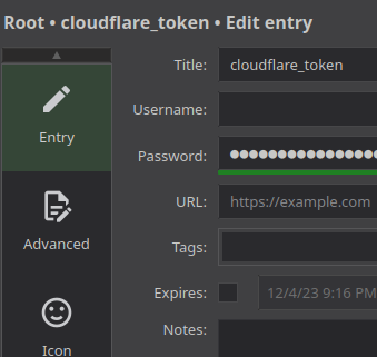 Keepass Attributes