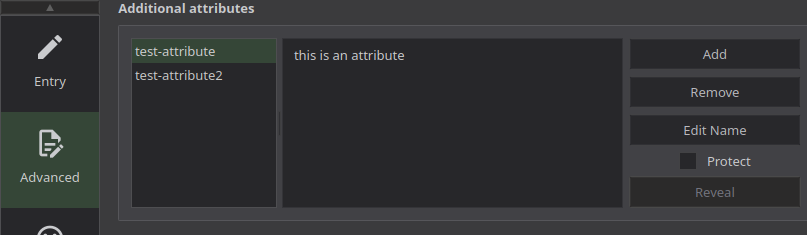 Keepass Attributes