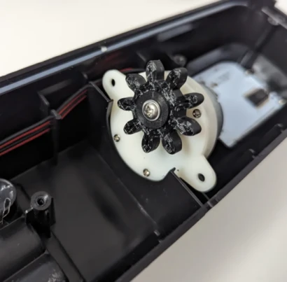 gear installed on motor